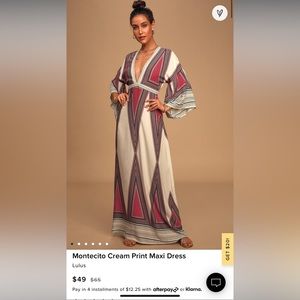 Lulus’ Montecito Cream Print Maxi Dress
